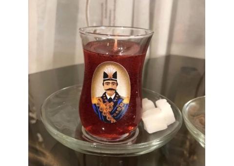 شمع طرح چای قندپهلو