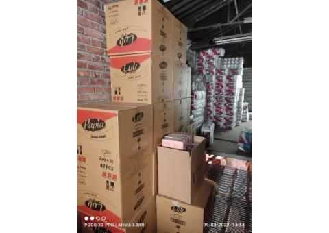 فروش عمده انواع دستمال کاغذی توسط تامین فلات