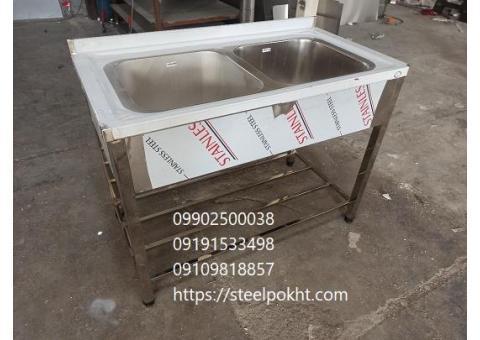 سینک پرسی 2 لگن رستورانی