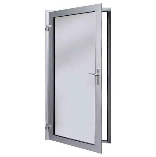 درب لولایی تمام شیشه نرمال AH59