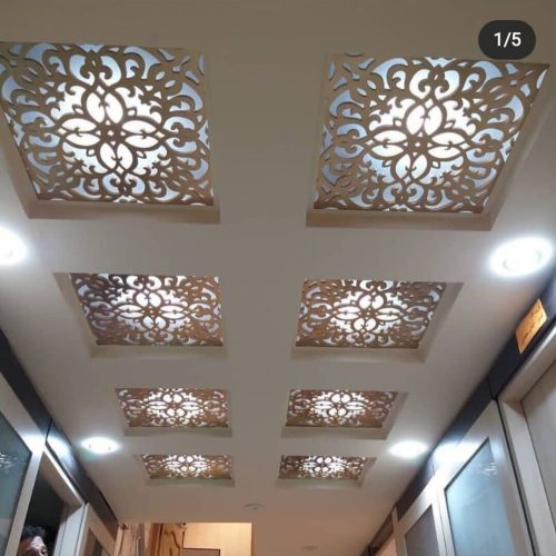 سقف کاذب- تایل های cnc (معرق) و آسمان مجازی ساف