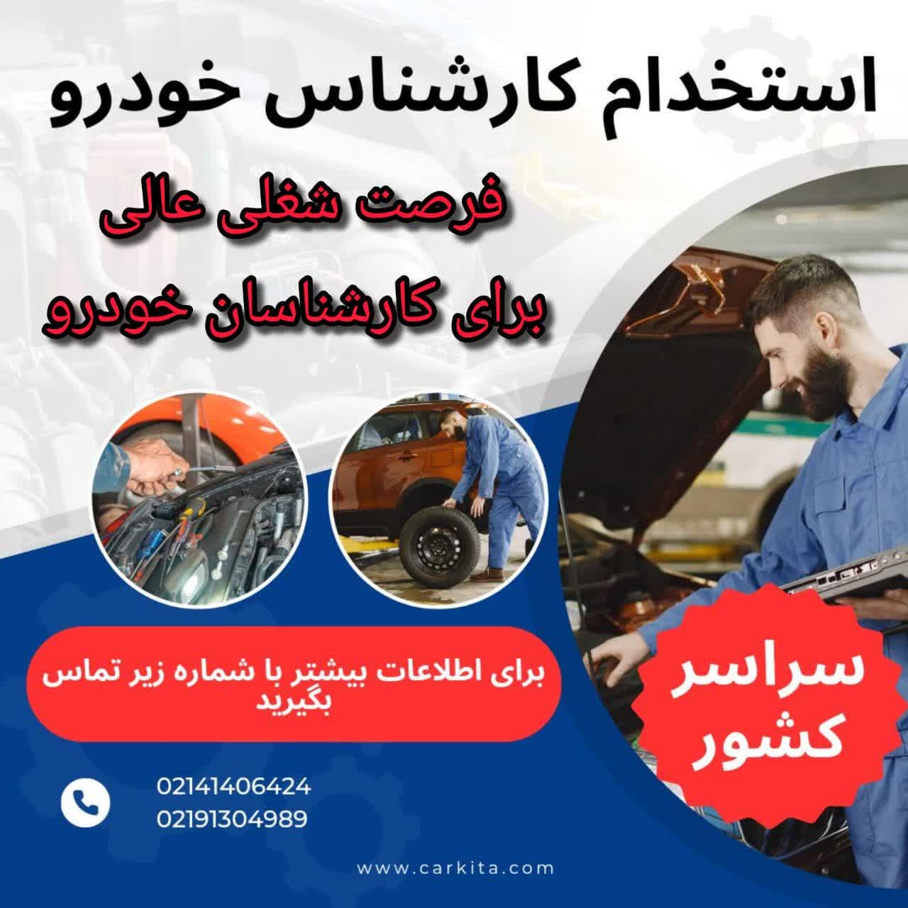 استخدام کارشناس  خودرو در سراسر کشور