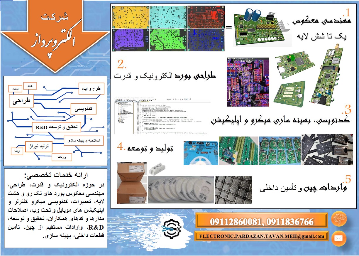 طراحی، تولید و وادرات بردهای الکترونیک و قدرت