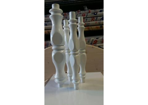 تولید و پخش پایه چوب خراطی شده و رنگ شده