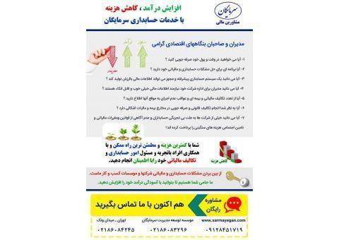 افزايش درآمدکاهش هزينه با خدمات حسابداری سرمايگان